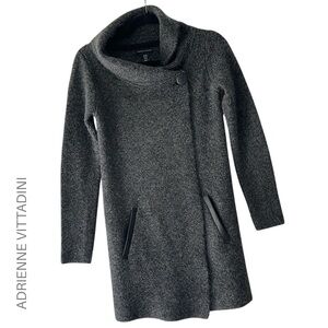 ADRIENNE VITTADINI | NWOT WOOL BLEND WRAP FRONT SINGLE BUTTON COAT SWEATER | XS